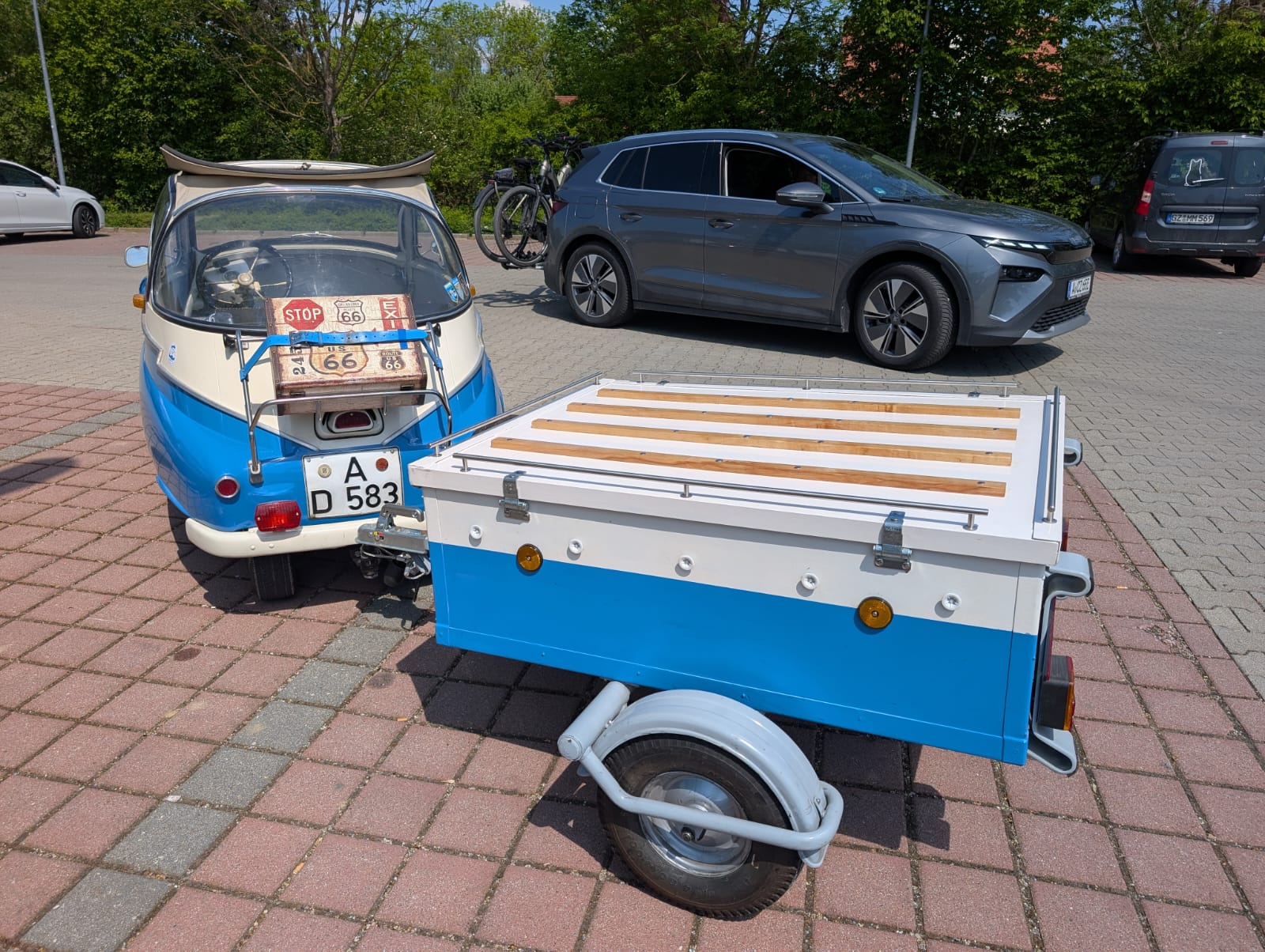 Begegnung auf dem Weg zur Fahrradtour! Erinnerungen aus der Kindheit werden wach......